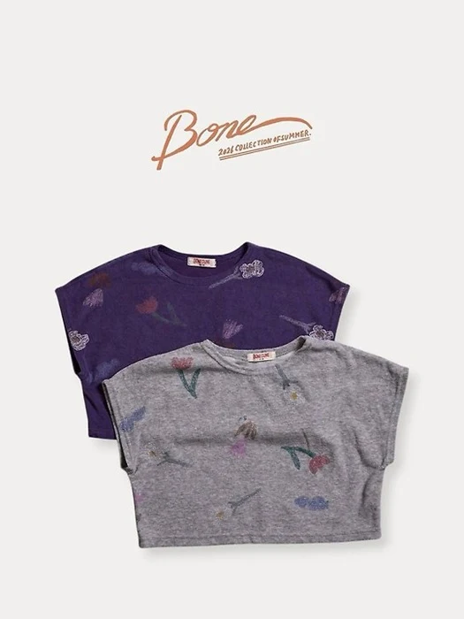 Crae Flower Terry Crop Tee Crae Flower Terry Crop Tee