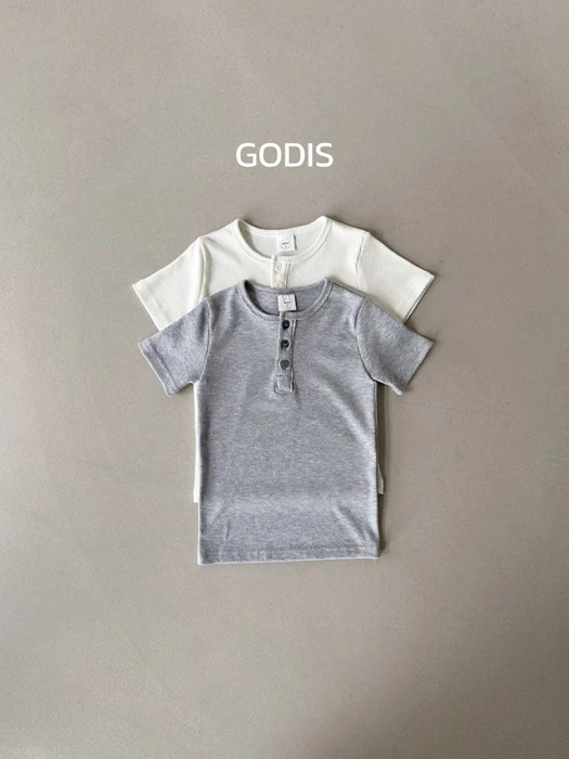 Ribbed Button Top
