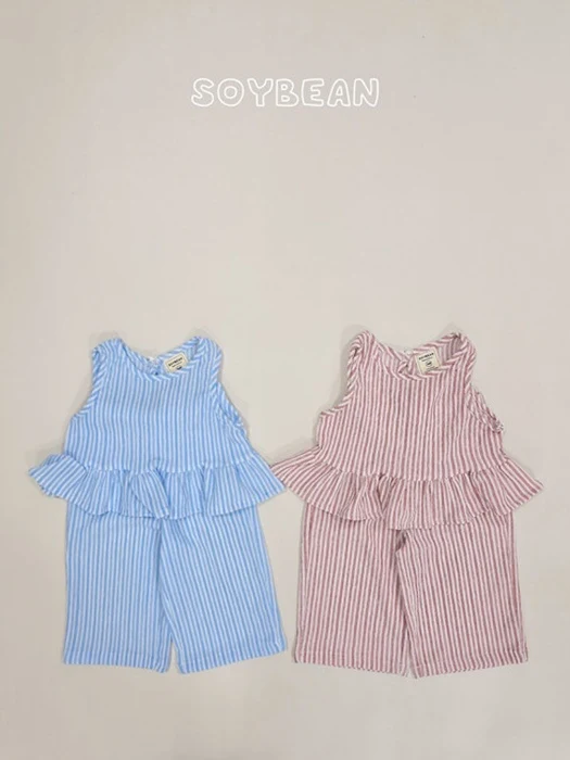 Cool Stripe Frill Set