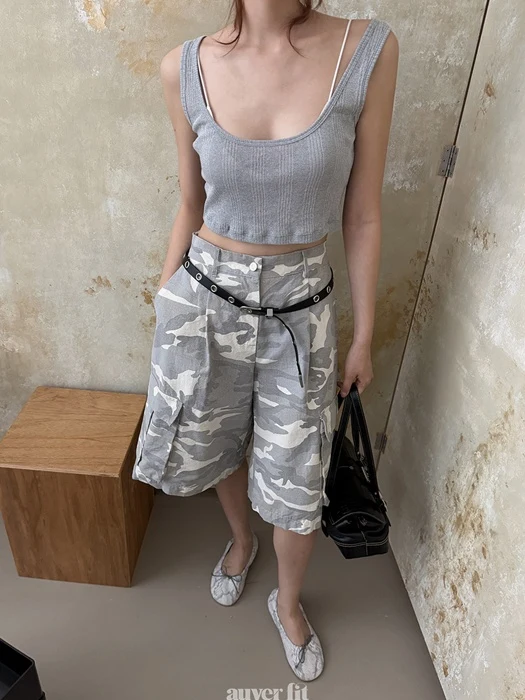 Ribbed Bustier Sleeveless Top