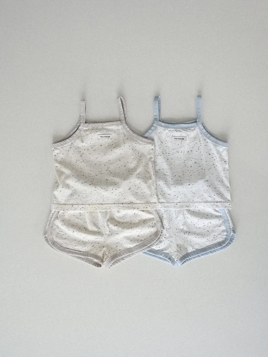 Rib Strap Sleeveless Set