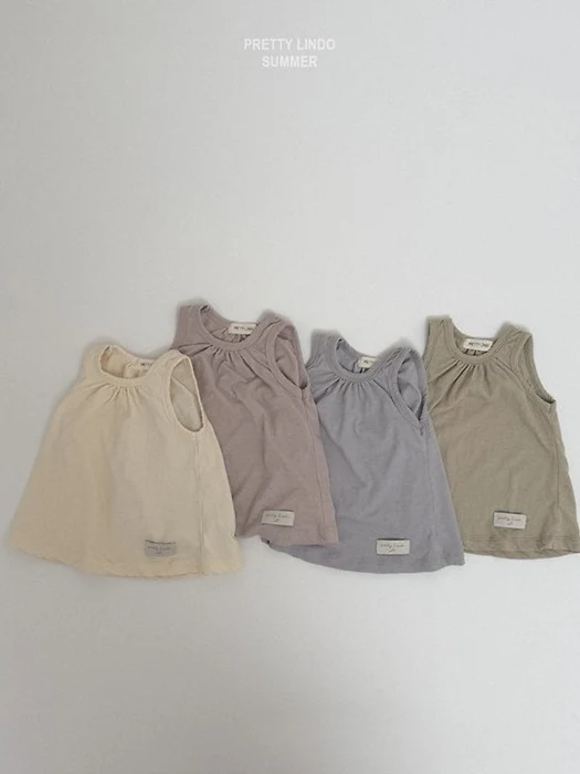 Shirring Sleeveless Tee