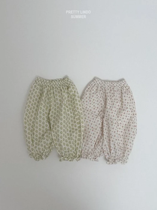 Mimi Shirring Jogger Pants (Flower) Mimi Shirring Jogger Pants (Flower)