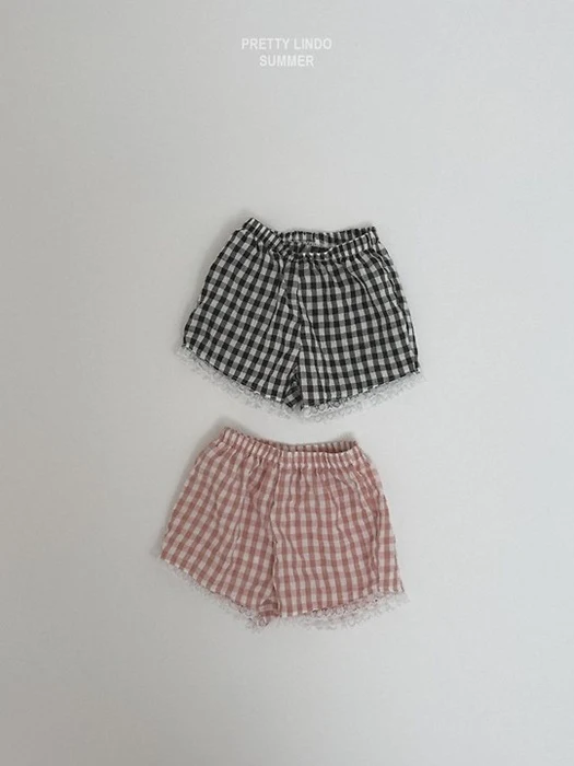 Check Frill Shorts