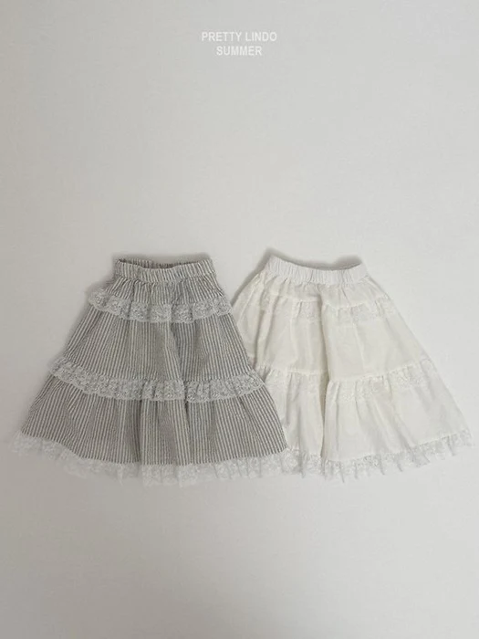 Mary Tiered Skirt (Stripe)