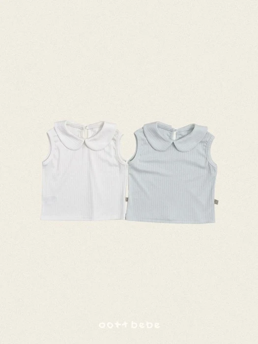 Pastel Sleeveless Collar Tee Pastel Sleeveless Collar Tee