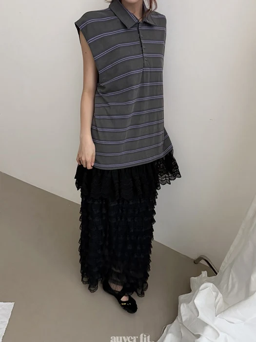 Even Tiered Long Skirt
