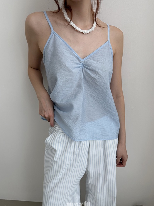 Organza Pintuck Sleeveless Top