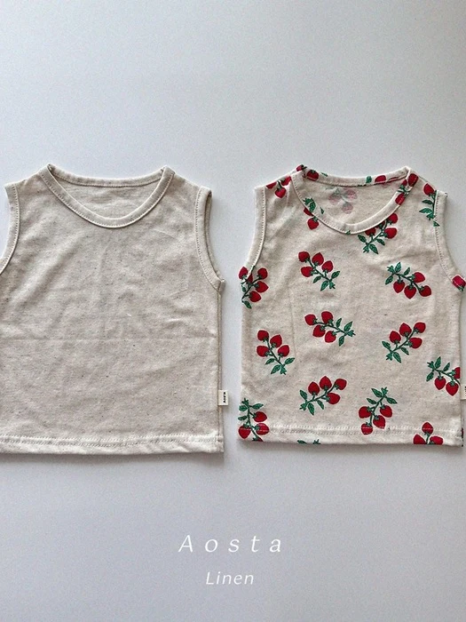 Linen Sleeveless Tee