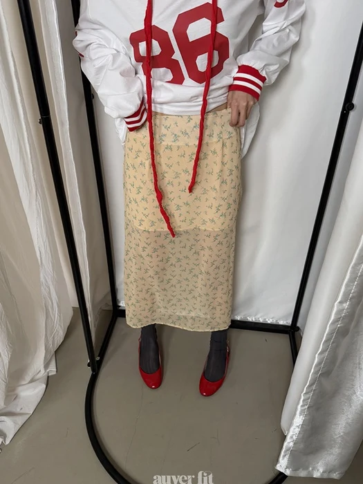 Floral Chiffon Skirt