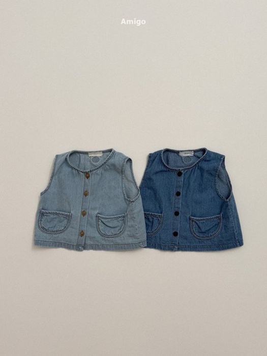 Round Denim Vest