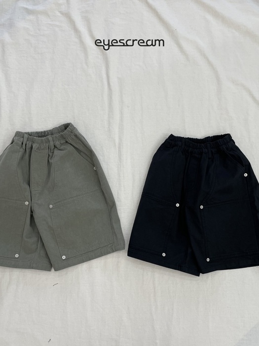 Square Rivet Bermuda Pants