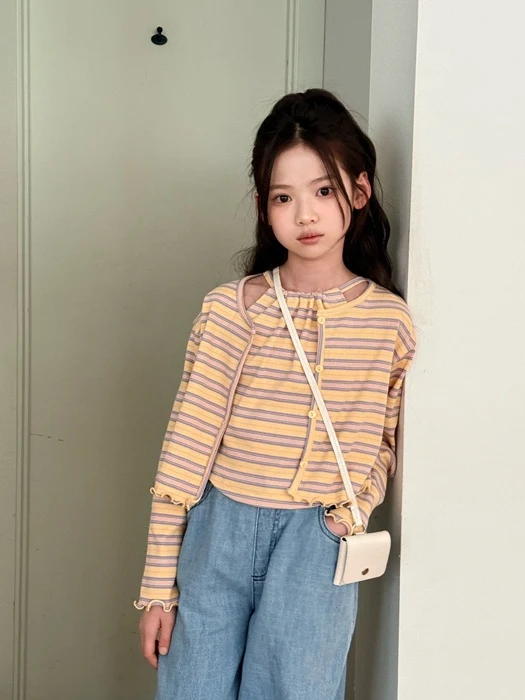 Halter Cardigan Set (Beige)