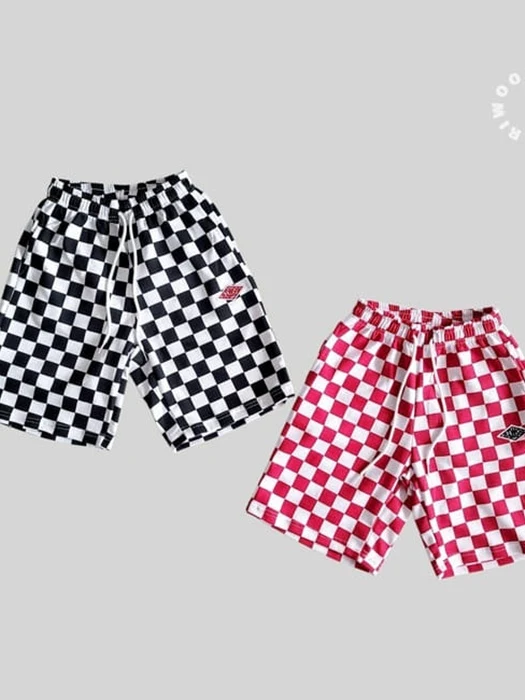 Riu Check Wide Half Pants