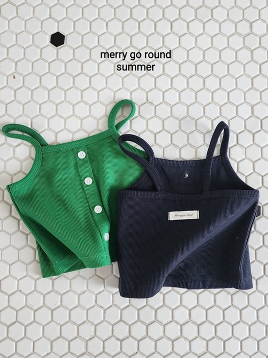 Ribbed Button Sleeveless