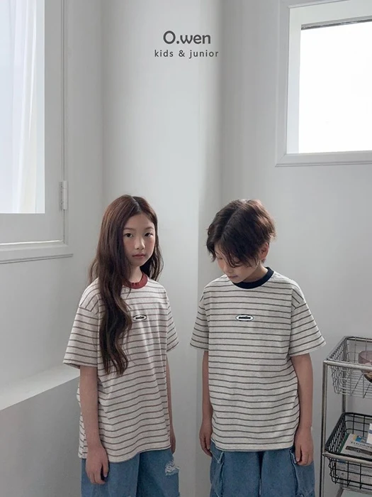 Mention Stripe Short Sleeve Tee