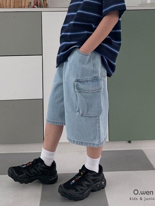 Pocket Bermuda Denim Pants