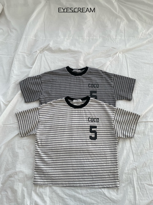Number 5 Stripe Pigment Tee