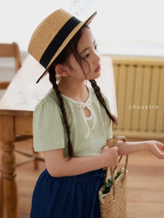 Check Ribbon Tee Check Ribbon Tee