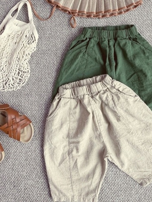 Linen Panel Pants