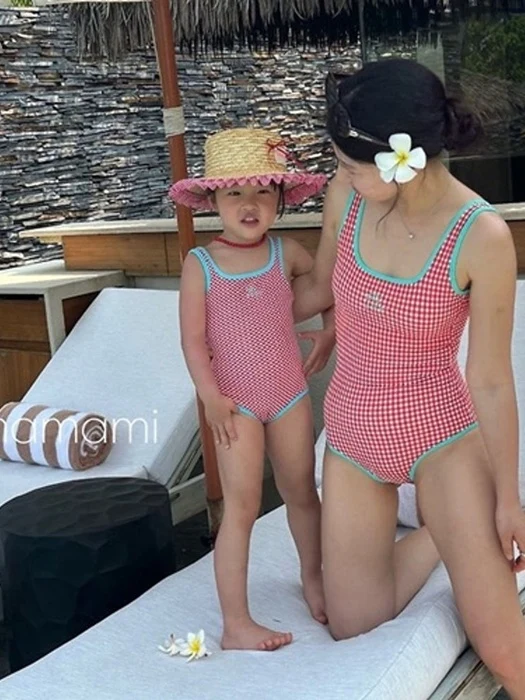 Candy Check Swimsuit (with Mom)