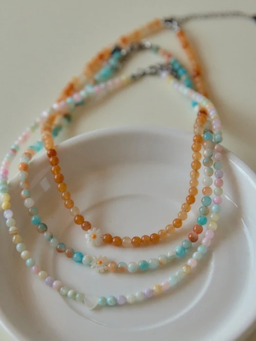 Natural Stone Bead Necklace Natural Stone Bead Necklace