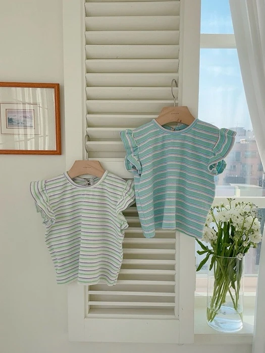 Sunny Frill Stripe Tee
