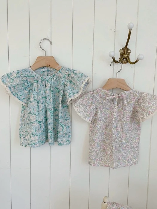Paul & Joe Print Back Tie Blouse