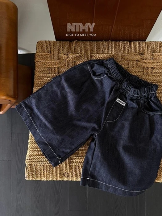 Washed Denim Pants