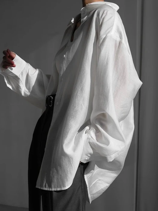 Sheer Silky Classic Button Down Shirt Sheer Silky Classic Button Down Shirt