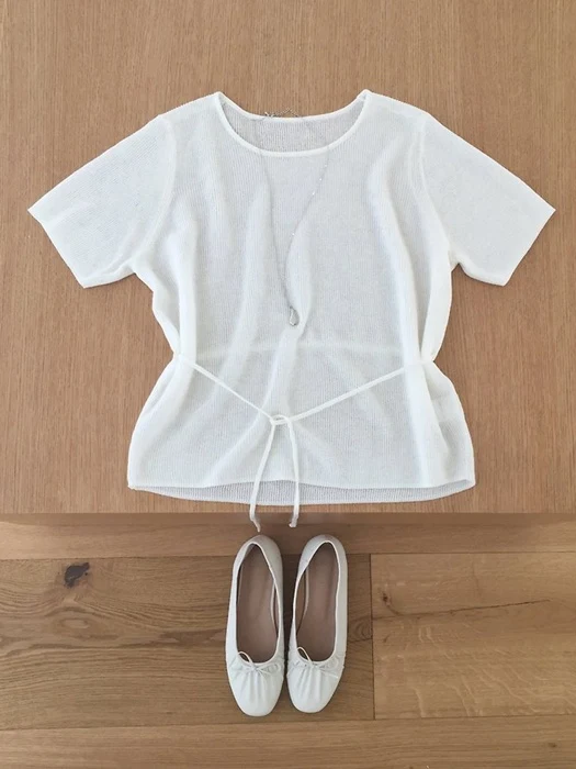 Moz String Short Sleeve Knit