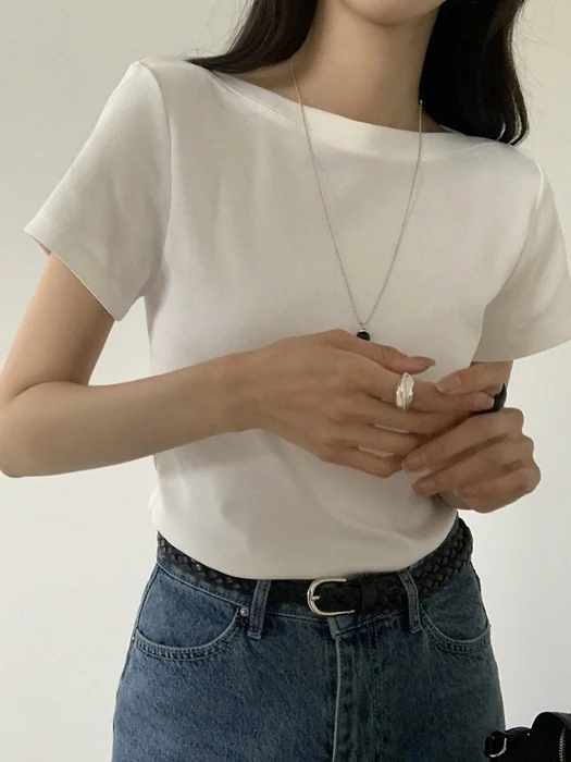 Heg Boat Neck Short Sleeve Tee