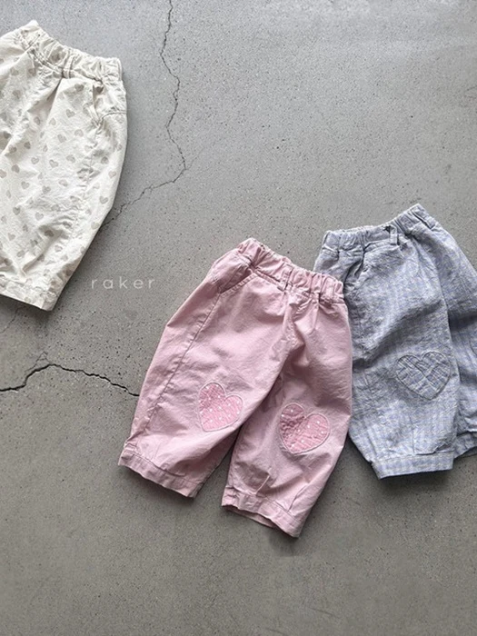 Heart Pleated Pants