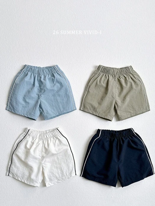 Piping Nylon Shorts