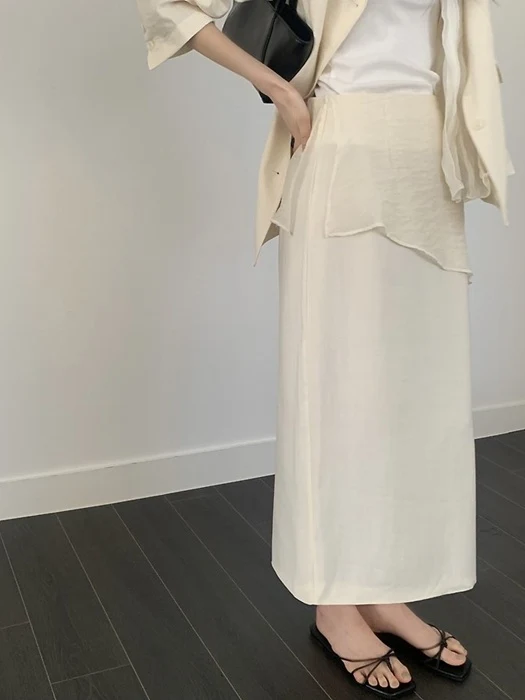 Sheer Diagonal Panel Skirt