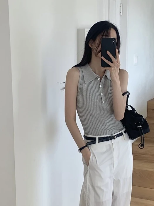 Noah Collar Sleeveless Knit