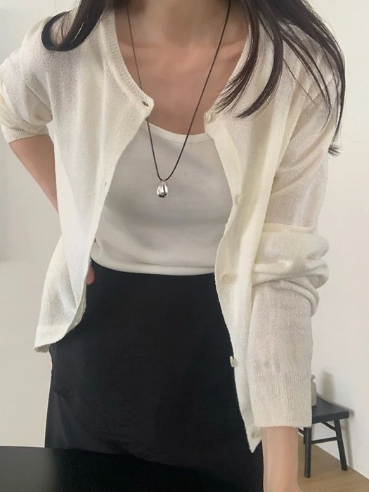 Tory Bouclé Summer Cardigan