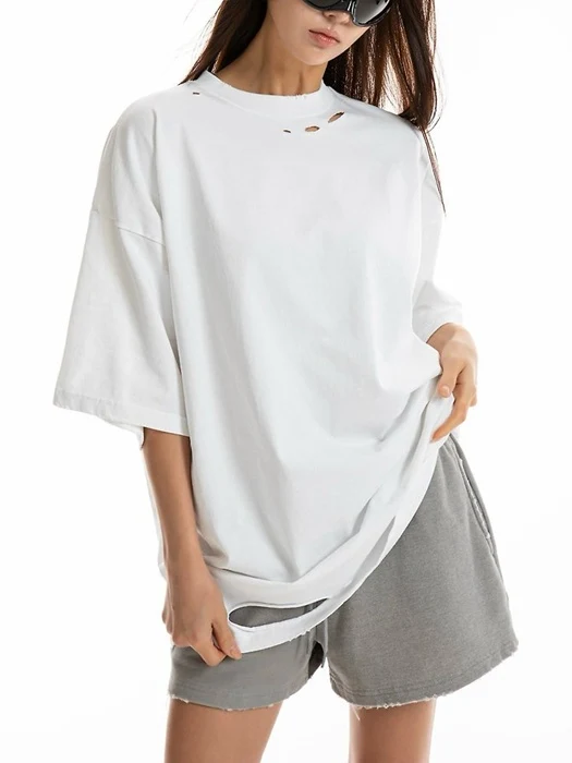 Oversized Pigment Cutted Detail Tee