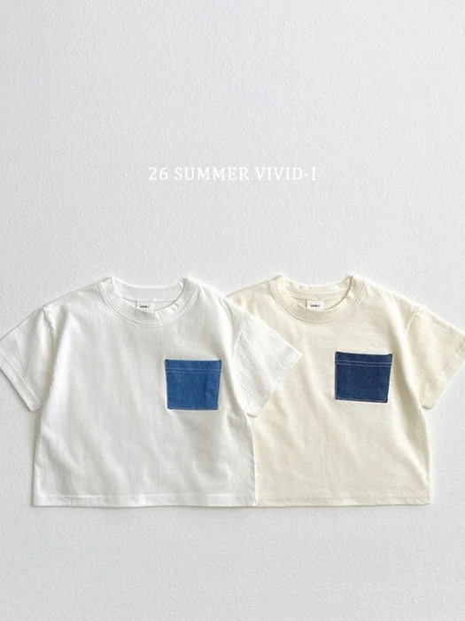 Pocket Denim Short Sleeve Tee