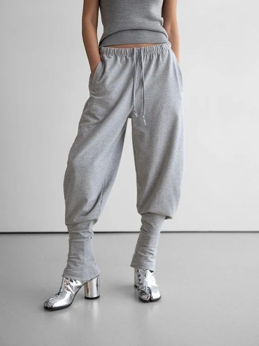 Curved Balloon Leg Jersey Pants Curved Balloon Leg Jersey Pants