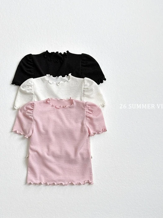Shirring Puff Frill Tee Shirring Puff Frill Tee