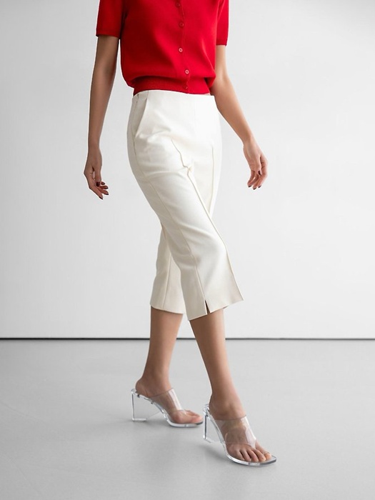 Crease Line Slit Midi Pants Crease Line Slit Midi Pants