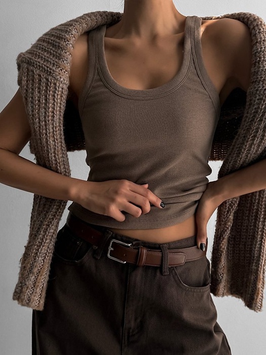 Sleeveless Rib Jersey Tank Top Sleeveless Rib Jersey Tank Top