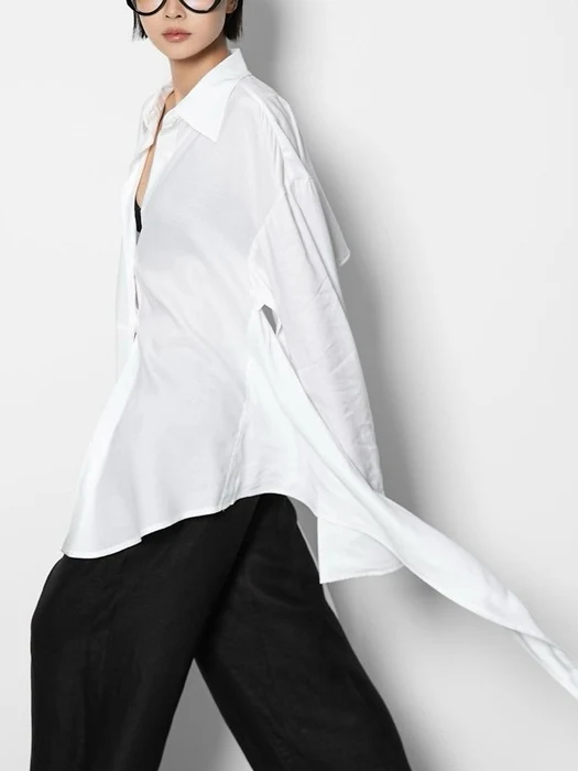 Back Cut-Out Knot Shirt
