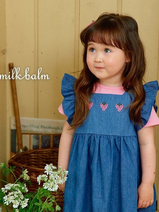 Strawberry Denim One-piece