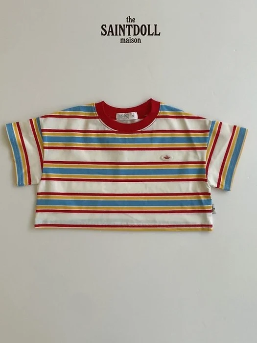 Color Block Crop Tee