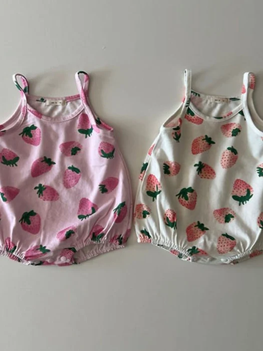 Strawberry Strap Sleeveless Suit Strawberry Strap Sleeveless Suit