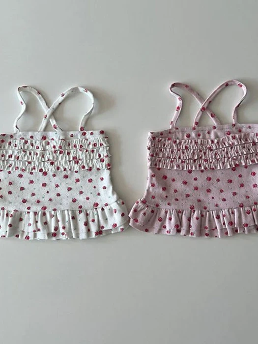 Rose Scrunch Strap Sleeveless