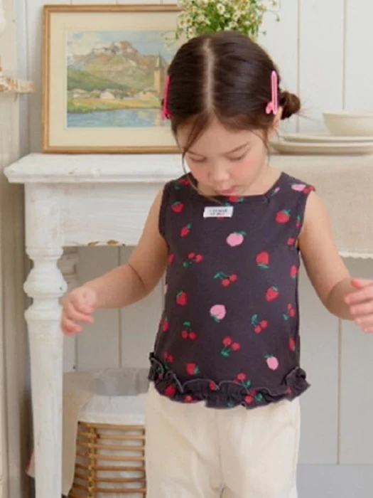 Berry Frill Sleeveless