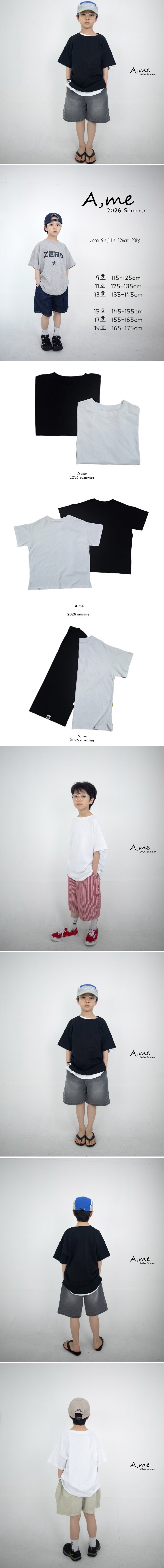 A Me - Korean Children Fashion - #childofig - Side Slit Boxy Short Sleeve Tee